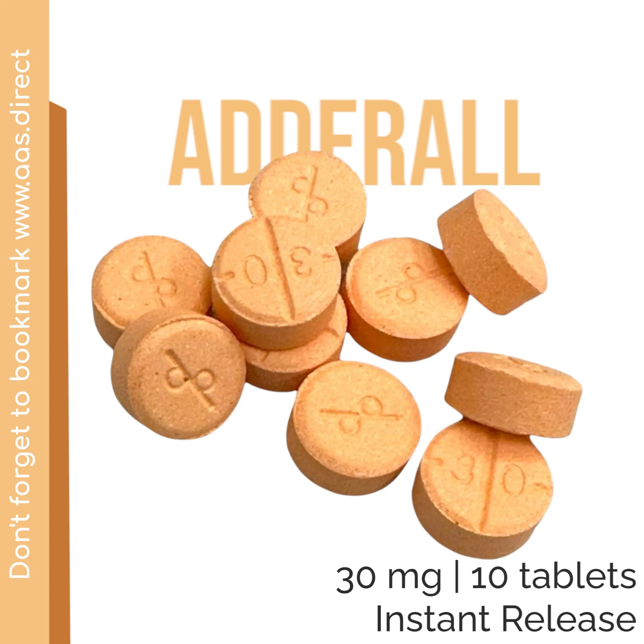 Adderall (Amphetamine) 30mg – Black Package
